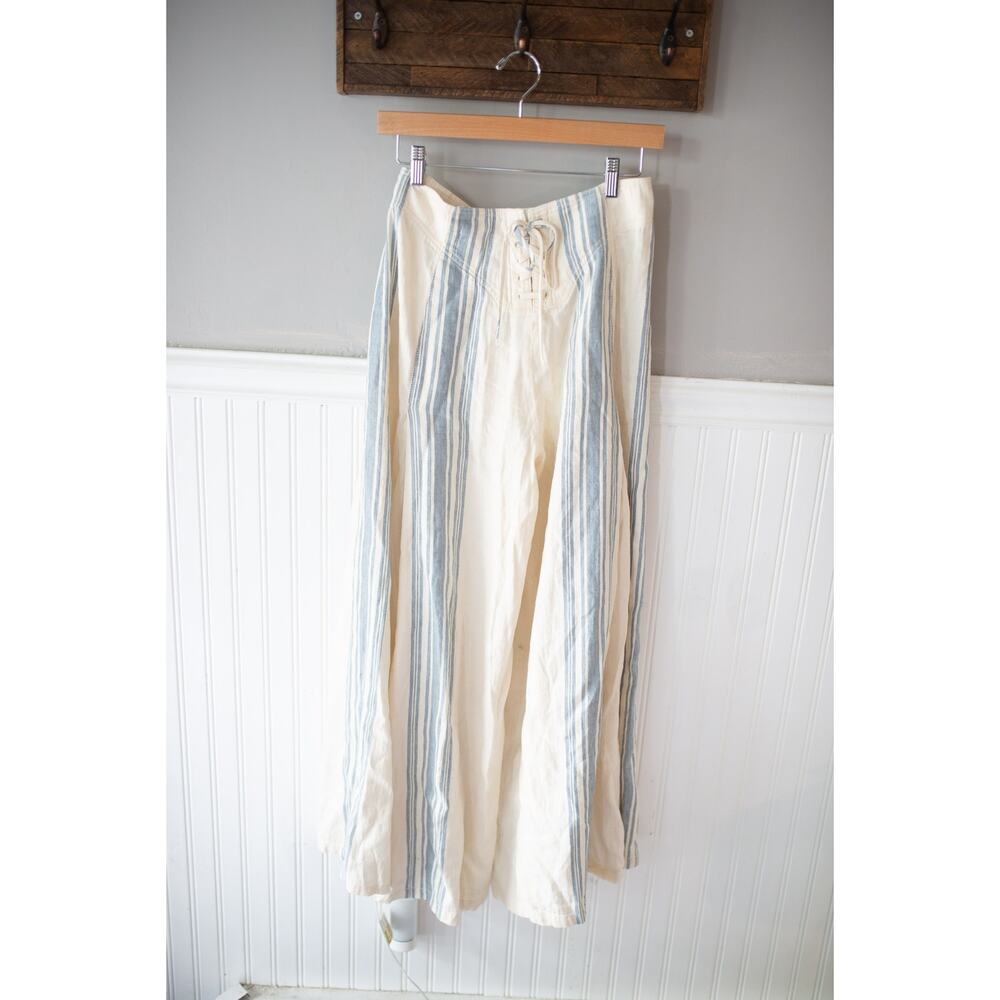 Anthropologie Pilcro Linen Cotton Skirty Sailor Pants 29 NEW - Picture 5 of 6